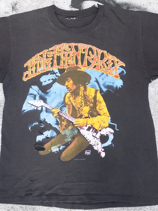 Backstage Pass Other - Vtg 80s Jimi Hendrix Backstage Pass T-Shirt, Single Stitch, Sz S, Thrashed